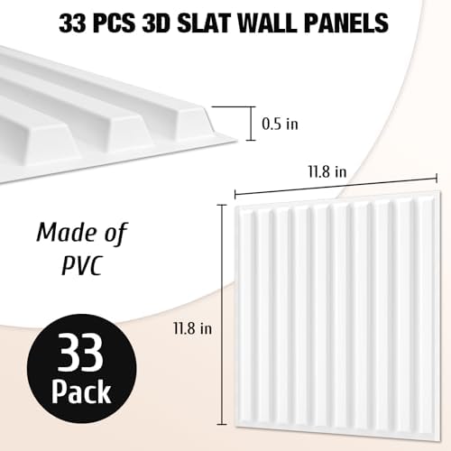 Qidejoy 33 Pcs 3D White Wall Panels - Image 3