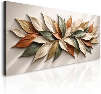 TAILORED CANVASES Earthtone Petals Canvas Print Botanical Wall Art by TAILOREDCANVASES