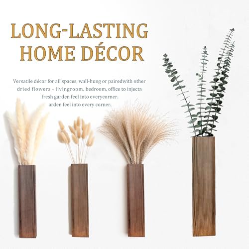 Wall Vase Set of 4 – Wooden Hanging Vases - Image 2