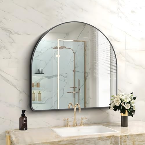 FORBATH Arched Bathroom Mirror 30x30 Inch, Bathroom Mirror Wall Mounted Modern by AvaMalis