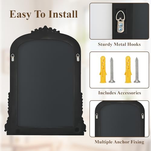 24"×32" Gold Arched Wall Mirror - Image 5