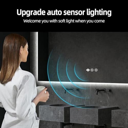 56 x 36 in Backlit LED Bathroom Mirror - Image 2