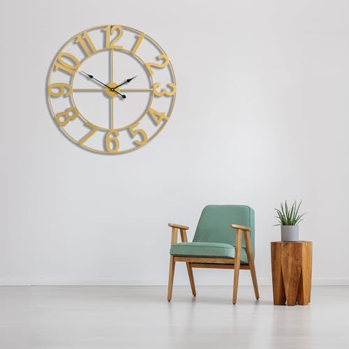 Sorbus Large Wall Clock, Metal Frame, Battery Powered - Image 6