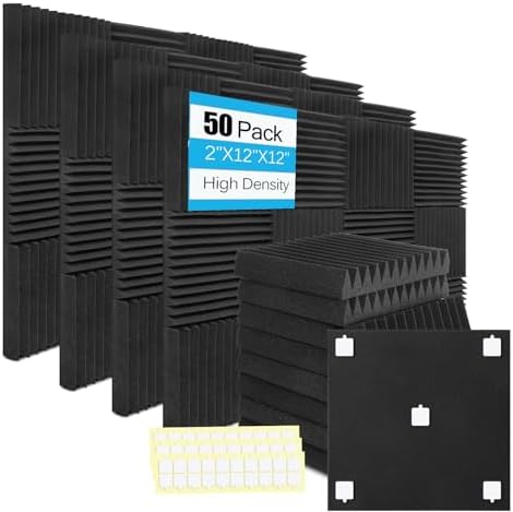 50 Pack Sound Proof Foam Panels by shipxinfuren
