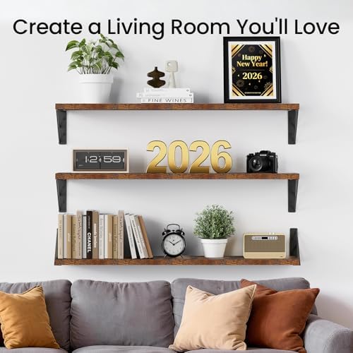 BAYKA 36" Long Wall Mounted Floating Shelves - Image 3