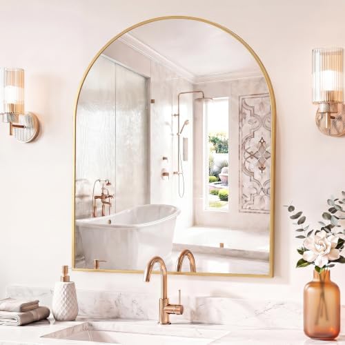 Sweetcrispy 30"x38" Arched Bathroom Mirror, Bathroom Mirrors by Sweetcrispy