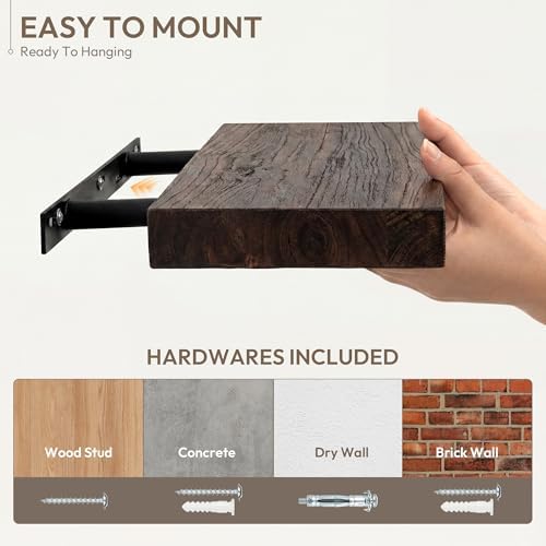 Marsmiles 36in Solid Wood Floating Shelves - Image 6