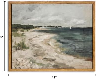 KBKBART Vintage Wall Art, Retro Coastal Seaside Beach House Framed Canvas Art - Image 7