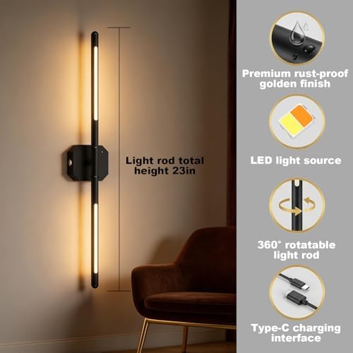 Rechargeable Wall Sconce, 1 Pack, 35-Hour Battery - Image 2