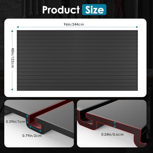 Brakki Slat Wall Paneling 4x8 Ft, Slatwall Garage Organizer Storage System - Image 4