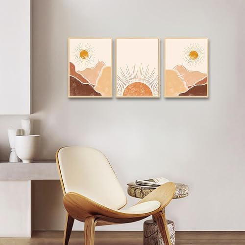 Natural Wood Framed Boho Wall Art - Image 4