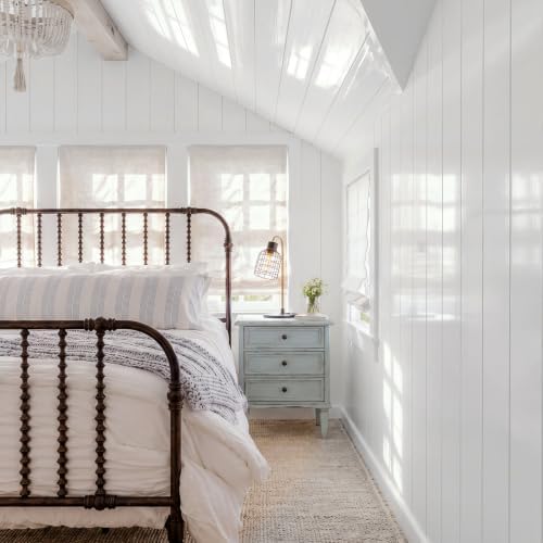 Geelin White Shiplap Peel and Stick Wallpaper - Image 4