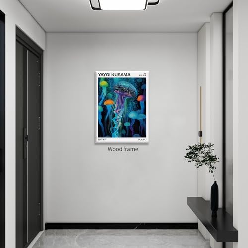 Colorful Ocean Jellyfish Wall Art Unique Japanese Animal Posters Yayoi Kusama - Image 6