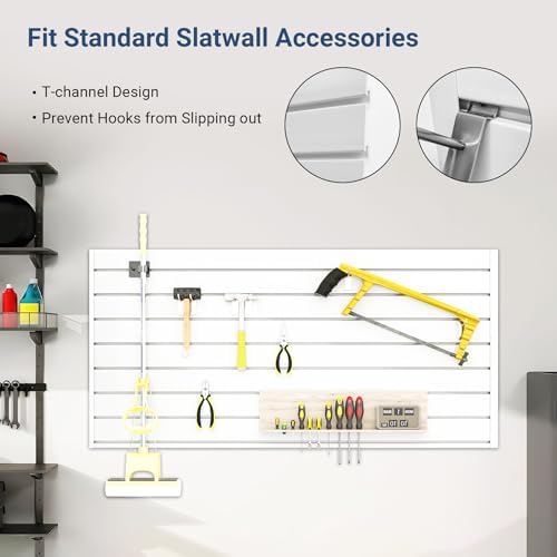Neoaider Slatwall Panel 2 FT x 4 FT, Interlocking Slat Wall Paneling - Image 4