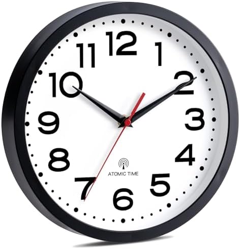 Roymnie 10 Inch Atomic Wall Clock, Battery Operated Silent Non Ticking - Image 2