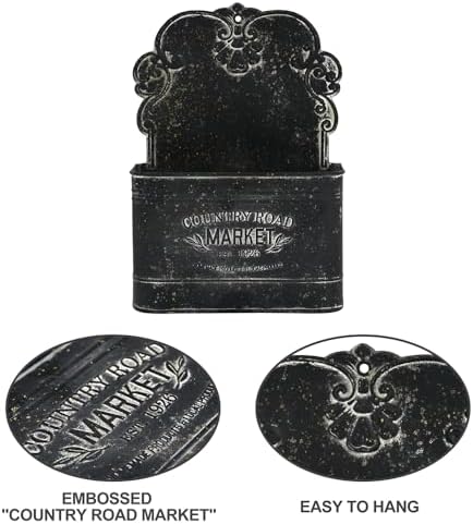 All Chic Black Metal Wall Planter - Image 3