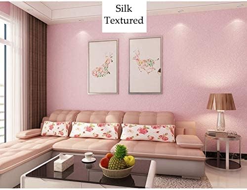 Cohoo Home Pink Wallpaper Peel and Stick Contact Paper Pink Silk 15.7”×118” - Image 6
