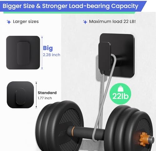 Aikzik Black Hooks for Hanging Heavy Duty, Adhesive Hooks for Shower, - Image 4