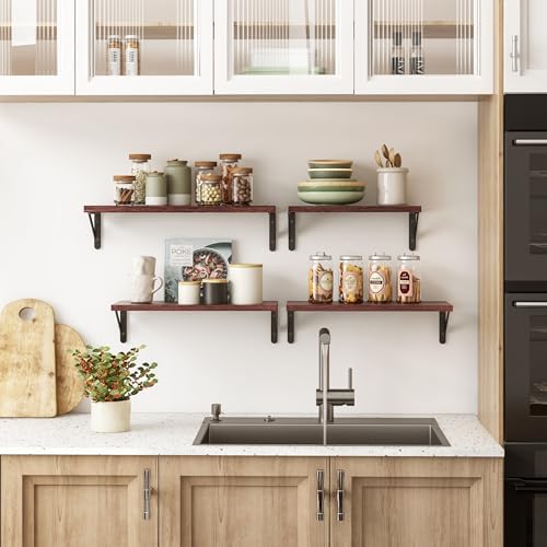 YGEOMER 4 Different Sizes Floating Shelves - Image 2