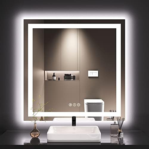 LOAAO 36"X36" LED Bathroom Mirror by LOAAO