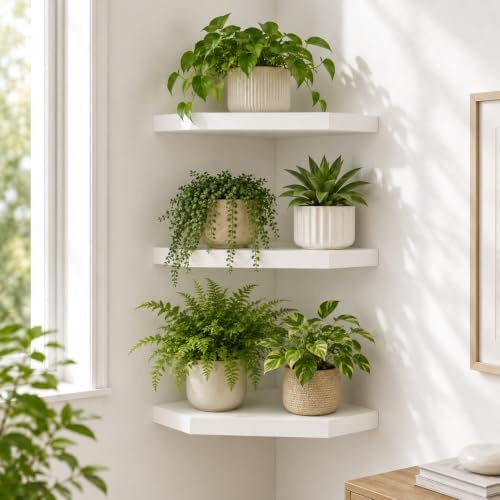 Floating Corner Wall Shelf - Image 6