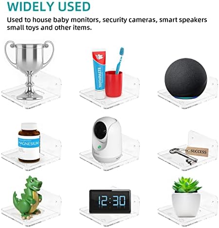 Wall Mount Floating Shelves for 2 Pcs Security Baby Camera Shelf Mini Speaker - Image 6