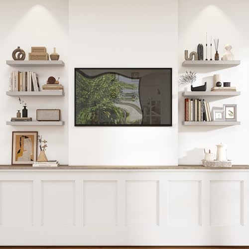 Heimlove Floating Shelves 23.6" W x 9.3" D Grey Set of 2 - Image 4
