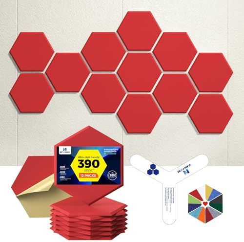 Self-Adhesive Acoustic Panels, 2nd Generation Sound Absorbing Panel, by DEXMOKO