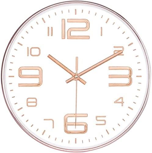 45MinST 10 Inch Wall Clocks, 3D Number Dial Face Modern Wall Clock, Silent by 45MinST