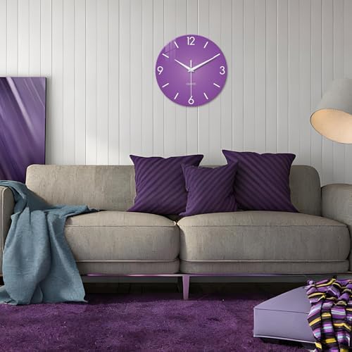 XFM Round Purple Wall Clock 14 Inch Simple - Image 5