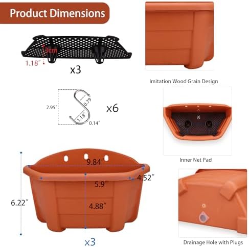 summer flower 3 Pack Hanging Planters - Image 2