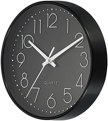 PATIKIL 8 Inch Round Wall Clock, Battery Operated Silent Non-Ticking Wall Clocks by PATIKIL