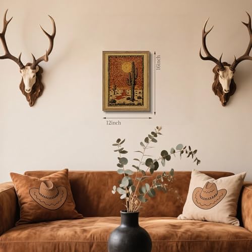 Framed Vintage Desert Cactus Wall Art, Desert Giant Cactus Canvas Print - Image 4