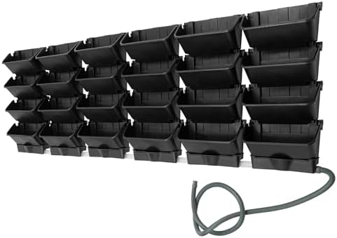 Stackable Garden Planter, 24 Pack Hanging Wall Flower Pot by EDUJUAN
