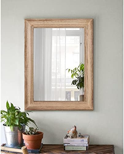 Rustic Mirror with Wood Frame Rectangular Mirrors - Image 2