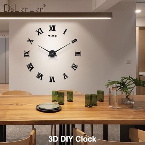 DIY Frameless Wall Clock, Adjustable Up to 52” - Image 4