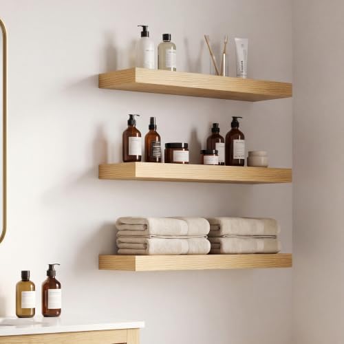 16inch Floating Shelves for Bathroom, 6.7" Deep Wall Shelves - Image 4