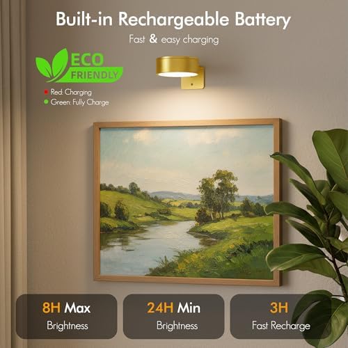 Picture Lights for Wall, Rechargeable Battery Wireless Poster Lights - Image 4