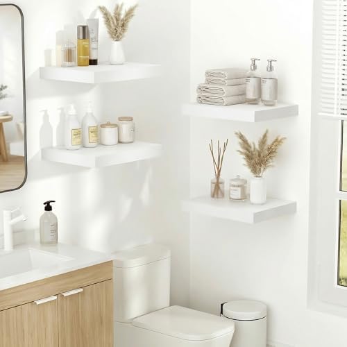 Vivelove 10x10 Inches Floating Shelves Wall Mounted Set of 2 - Image 2