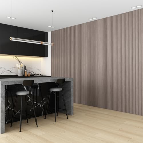 Slat Wall Panel 8-Pack, 118’’x6.3’’, Smoky Oak - Image 4