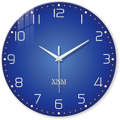 XNM Big Minimalist Glass Wall Clocks Battery Operated 16 Inch by XNMwallclock