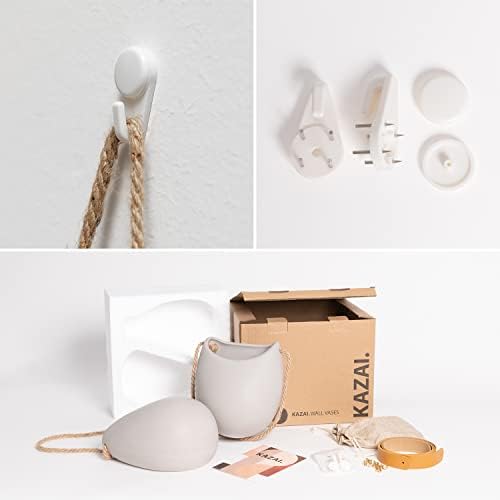 Kazai. Wall Planters -Ellie- | Hanging Ceramic Plant Pots 2 Pieces | Wall - Image 5