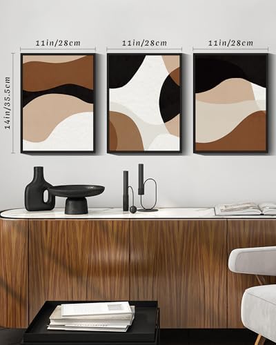 Drsoum Black Abstract Framed Wall Art Decor Minimalist Geometry Prints Shapes - Image 3