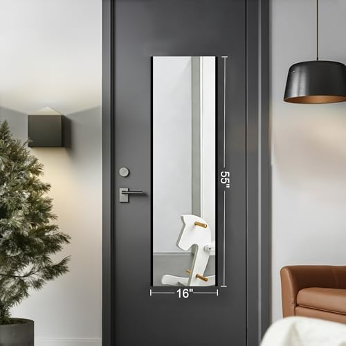 brisafe 1pc No-Nail Self-Adhesive Wall NanoMirror, 16 x 55 in - Image 5