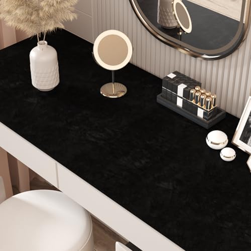 CHIHUT 12''x100'' Black Self Adhesive Velvet Flocking Liner - Image 2