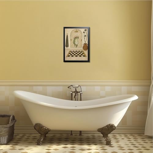 Funny Frog Bathroom Wall Art, Cute Frog Picture Wall Decor, Bathroom Animal - Image 7