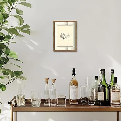Framed Vintage Striped Kitchen Wall Art, Cozy Dining Table Supper Canvas Print - Image 7