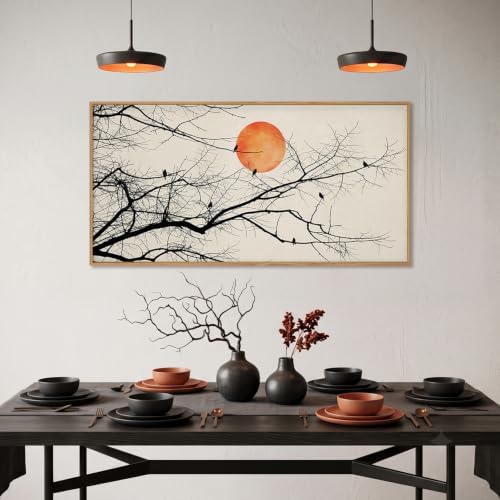 Large Vintage Tree Branch Framed Canvas Wall Art Set-40"x20"x1 - Image 3