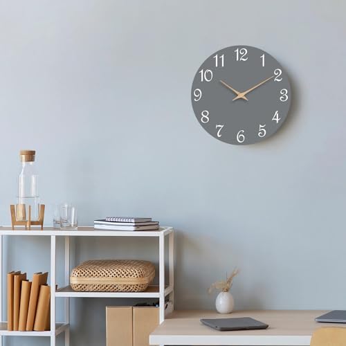 Mosewa Wall Clock Silent Non-Ticking Battery Operated Modern Simple 10" - Image 6