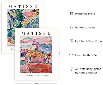HAUS AND HUES Aesthetic Posters – Vibrant Matisse Wall Art Set, Summer Abstract - Image 2